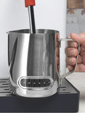 350/600ml Stainless Steel Coffee Latte Art Cylinder with Temperature Sticker Latte Art Cup Milk Frother Milk Cylinder 20oz
