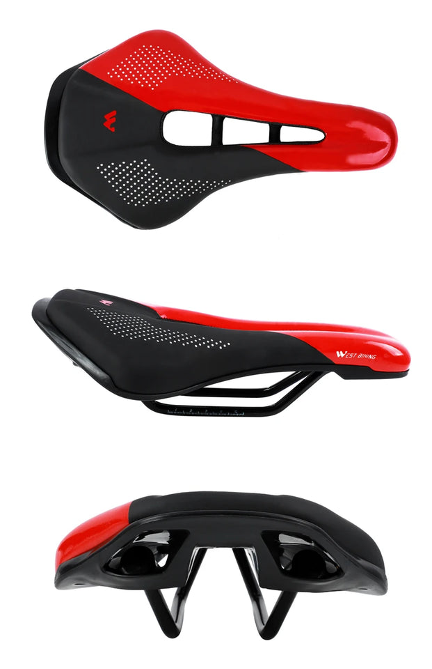WEST BIKING Bicycle Saddle Hollow Breathable Road Bike Seat Ultralight Durable Shockproof Bicycle Seat Cushion Cycling Parts