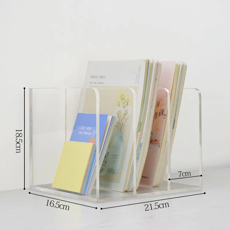 Acrylic File Organizer for Desk,File Holder for Home Office,Book Organizer for Letter,Document,Notebook,Binder,Purse,Mail