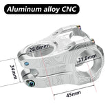 TANKE MTB Mountain Bike Stem Aluminum Alloy Ultralight High strength Short 31.8×28.6MM Bicycle CNC Stem DH/AM/XC Accessory upgra
