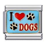 New Arrivals Blue Cute Small Animals Fit Women Men Stainless Steel Bracelet Italian Link 9mm Charm Jewelry DIY Making For Gifts