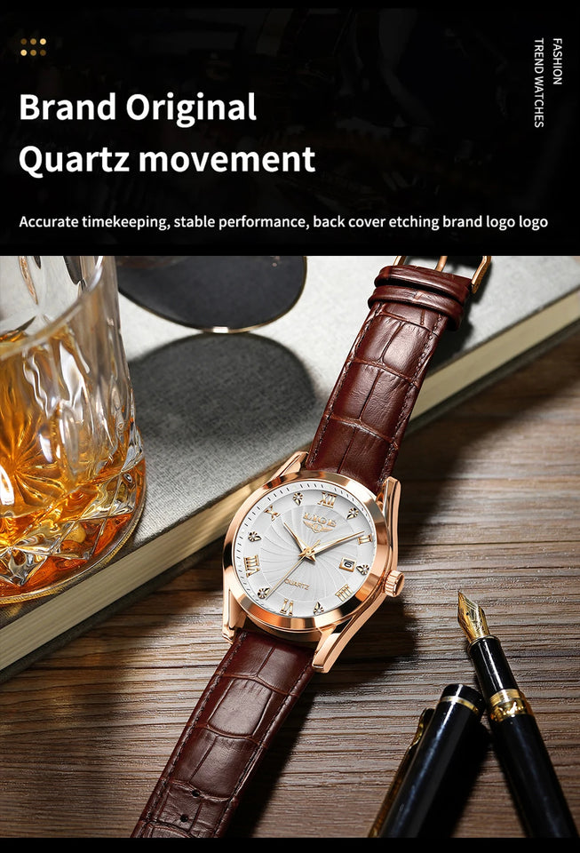 LIGE New Luxury Watch for Men Military Leather Man Wristwatch Quartz Clock Waterproof Luminous Date Week Men's Watches Reloj+box