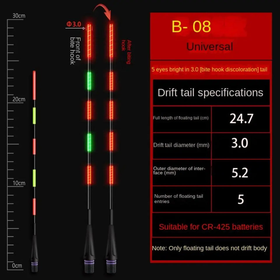 1Pcs Ultra Sensitive Electronic Float tail Electronic Floats Buoy Smart Float Top Gravity induction electronic tail drift