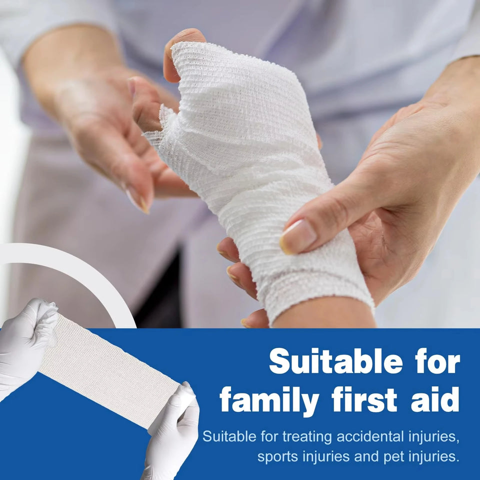 5-50 6*600CM White Medical Gauze Rolls Elastic Bandage Sterile Absorbent Wound Hemostasis Fixation Emergency Cotton Gauze Roll