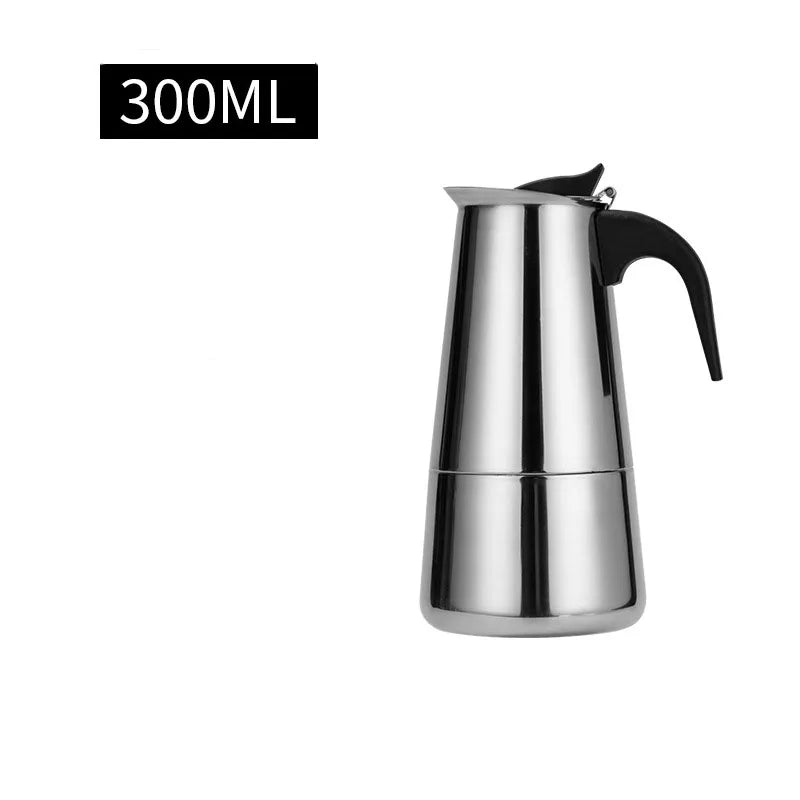 Coffee Pot Stainless Steel Filter Italian Espresso Latte Stovetop Percolator Tool 200/300/450/600Ml Moka Coffee Maker Coffee Pot