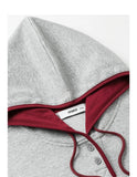 TOYOUTH Women Hoodies Sweatshirt 2025 Autumn New Contrasting Color Embroidery Splicing Hooded Pullover Tops