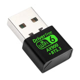 USB WiFi 6 Bluetooth 5.3 Adapter USB WiFi Network Wireless Wlan Receiver Dual Band 2.4/5.8GHz Mini USB WiFi Dongle Driver Free