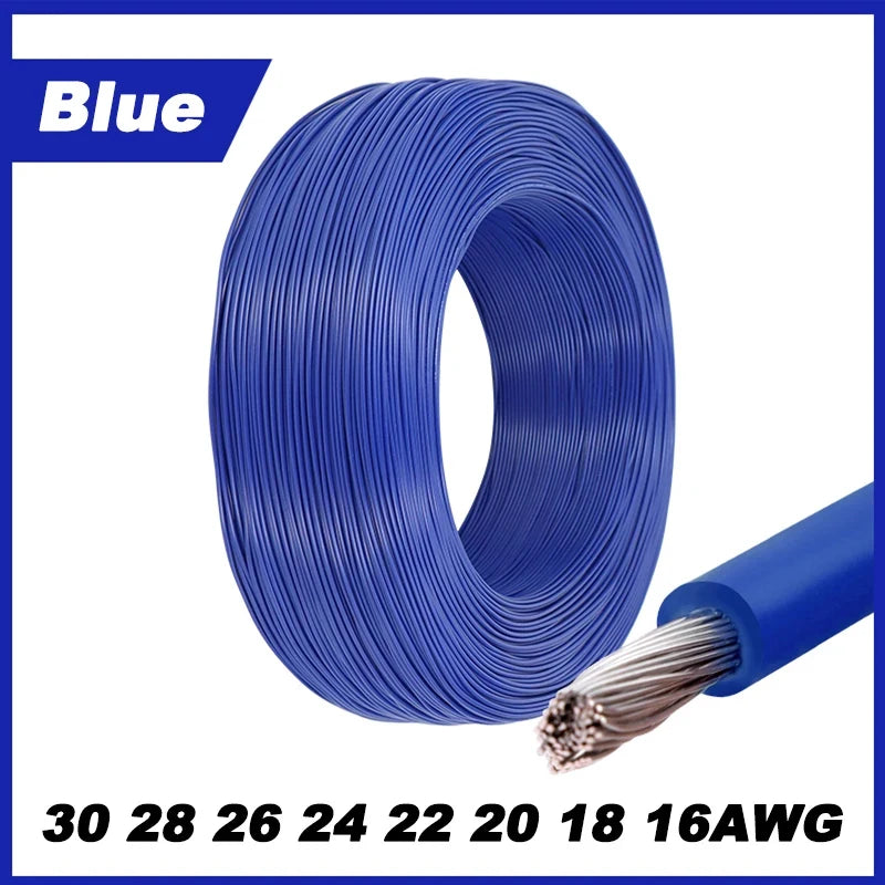 2~50m Electronic Wire UL1007 30 28 26 24 22 20 18 16AWG 300V LED Lamp Lighting Connect Line PVC Insulated Tinned Copper Cable
