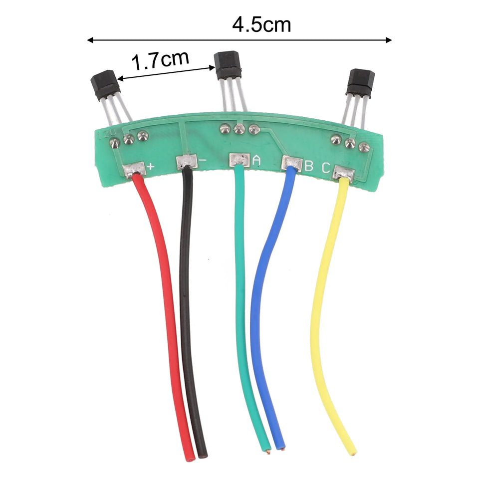 Electric Bike Motor Hall Sensor Kit - 1pc 3144/3413 Hall Part With PCB Board & Cable For 2-Wheel Electric Vehicles