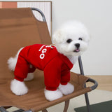 4 Legs Dog Hoodies Jumpsuit for Small Dogs Puppy Clothes Sport Dog Pullover Sweatshirt Doggies Winter Coat Warm Pet Cat Apparel