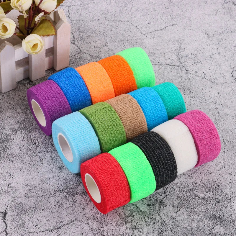 1 Roll Disposable Self Adhesive Elastic Bandage Medical Sports Wound Dressing Bandges Portable First Aid Bandgages 2.5cm*4m