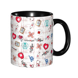 Pink Doctor Nurse Coffee Mugs DIY Customized Enfermera En Apuros Ceramic Milk Tea Mug Cup