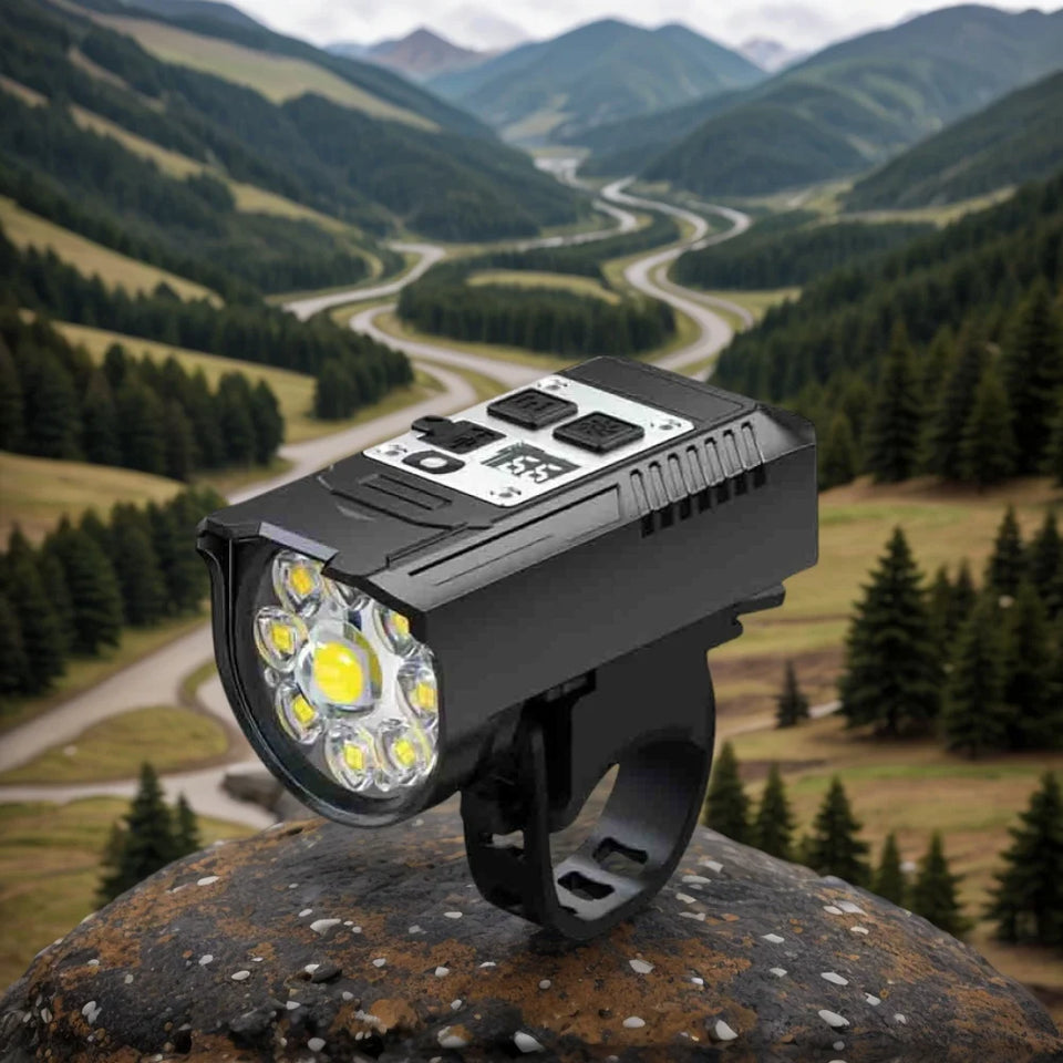 9LED Bike Light Type-C Rechargeable Bicycle Front Lights Intelligent Sensor MTB Flashlight Bike Headlight for Cycling Front Lamp