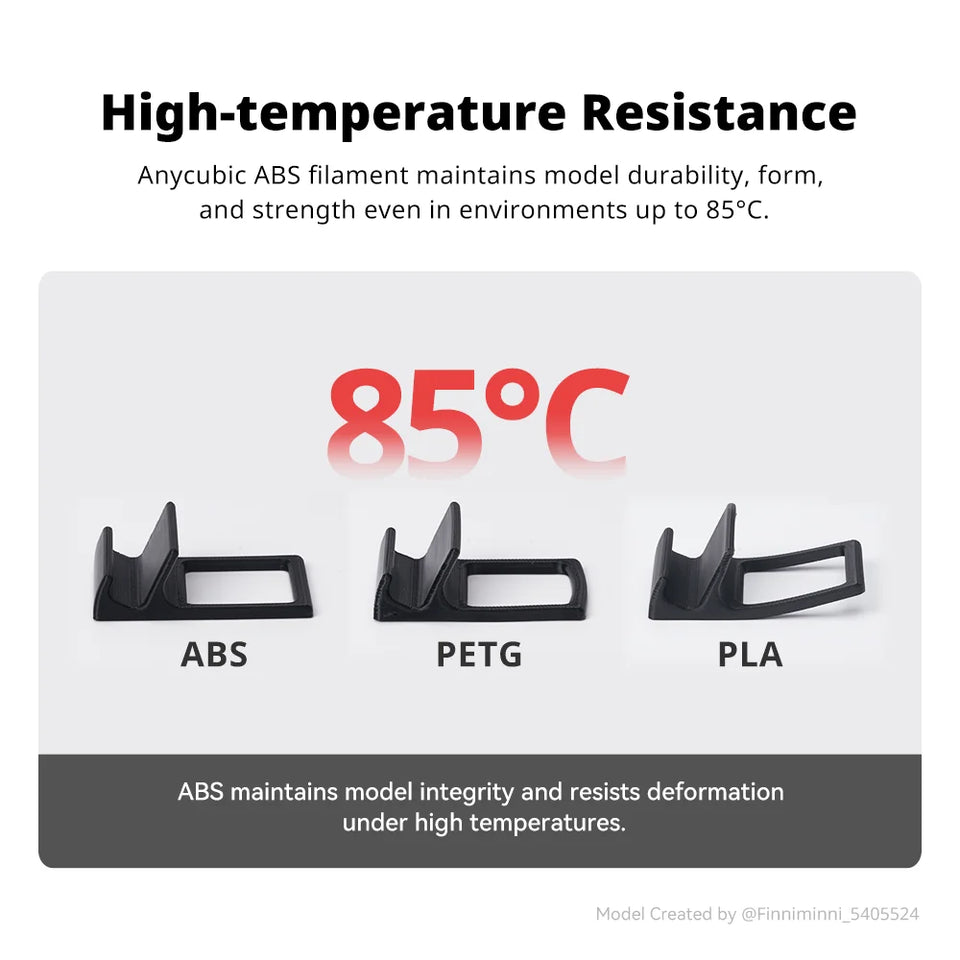 ANYCUBIC ABS Filament 3D Printing PLA Impact Resistance Temperature Resistance 3D Printer Filament For Kobra 3 Max S1C