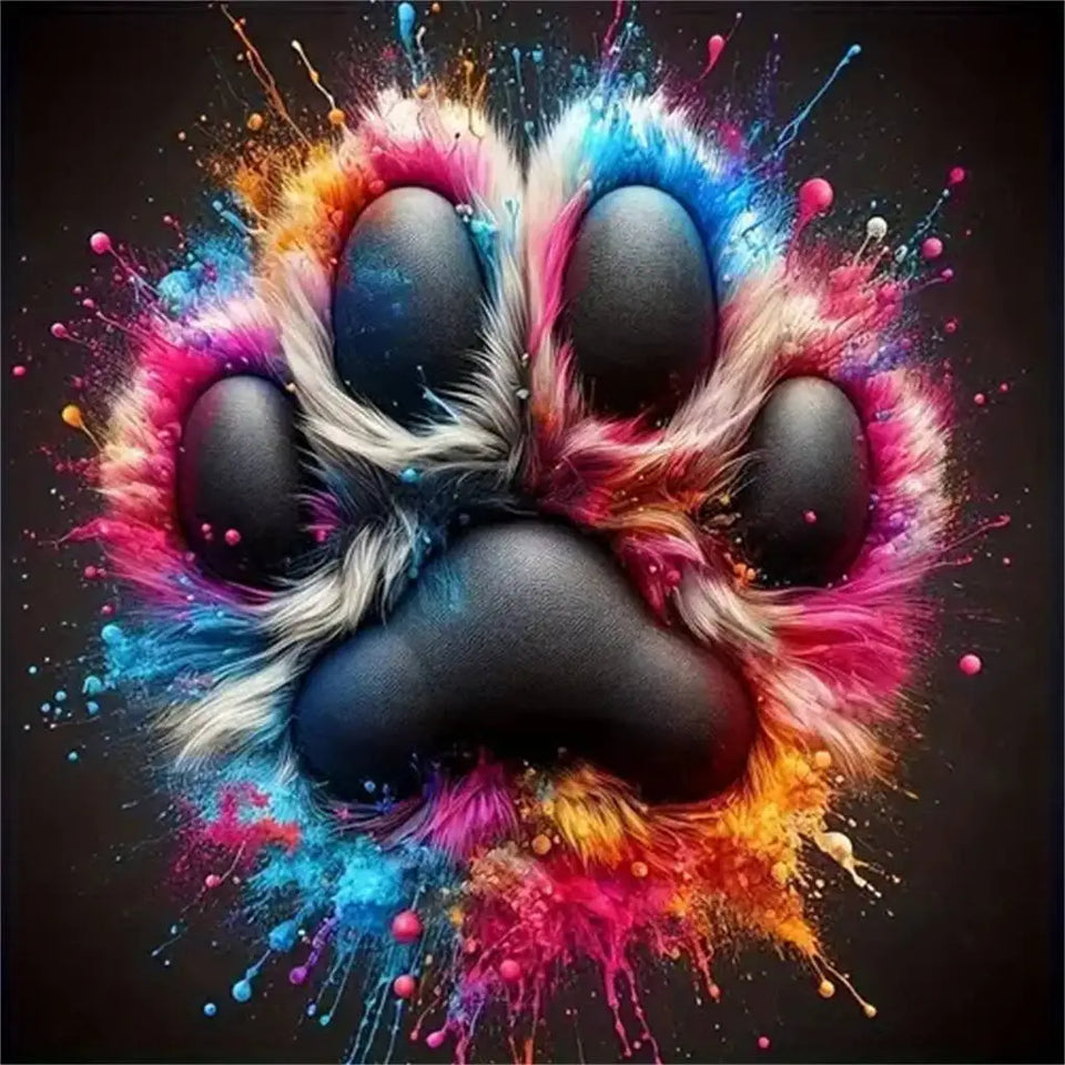 Huacan Paw Print Diamond Painting Color Art New Arrivals 2025 Diamond Mosaic Complete Kit Home Decor