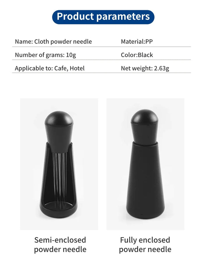Espresso Coffee Stirring Tool, Coffee Powder Stirrer, Needle Distributor, Wood Handle, Barista Hand Distribution Tool