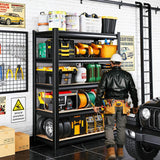 2000LBS Garage Shelving, Heavy Duty Garage Shelves, Adjustable Metal Shelving Unit, Easy Assembly Garage Storage, Customized