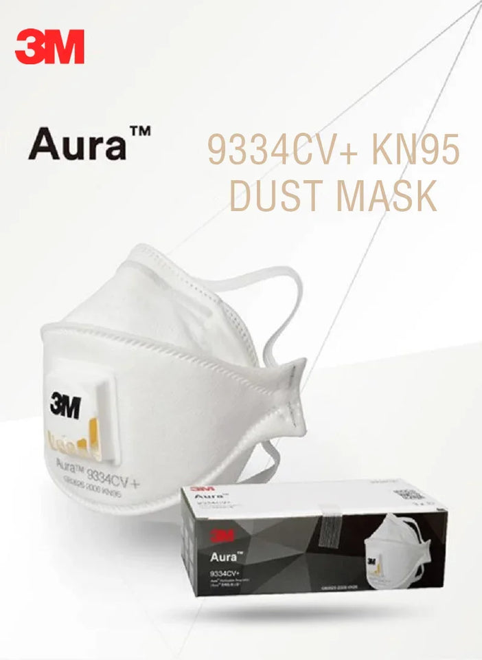 3M 9334CV Face Mask Aura Mascarilla Dust KN95 Mouth Masks Protective Filter Dust-proof Anti-fog Safety 3M Mascarillas