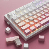 132 Keys Gradient backlit RGB Keycaps For Cherry Mx Switch Mechanical Gaming Keyboard OEM Profile PBT Keycap ISO Layout Key caps