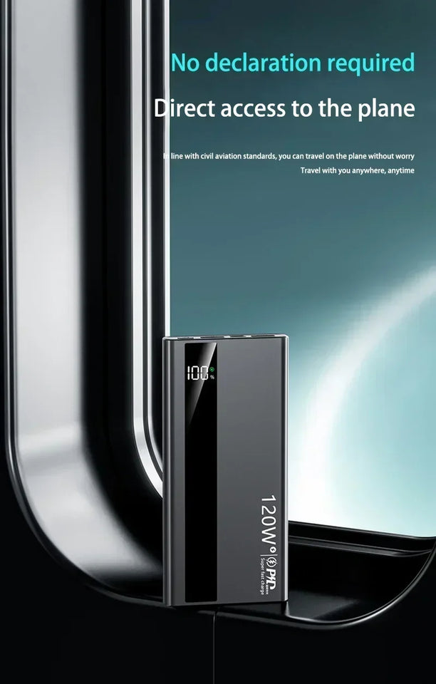 500000mAh Power Bank 120W Fast Charging Large Capacity Power Bank PD 20W Suitable For All Mobile Phones Long Endurance