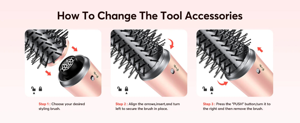 5 in 1 Multi Hair Styler Curling Iron Hair Hot Air Brush Curling High speed Hair Dryer Salon Professional Curly Hair Styler