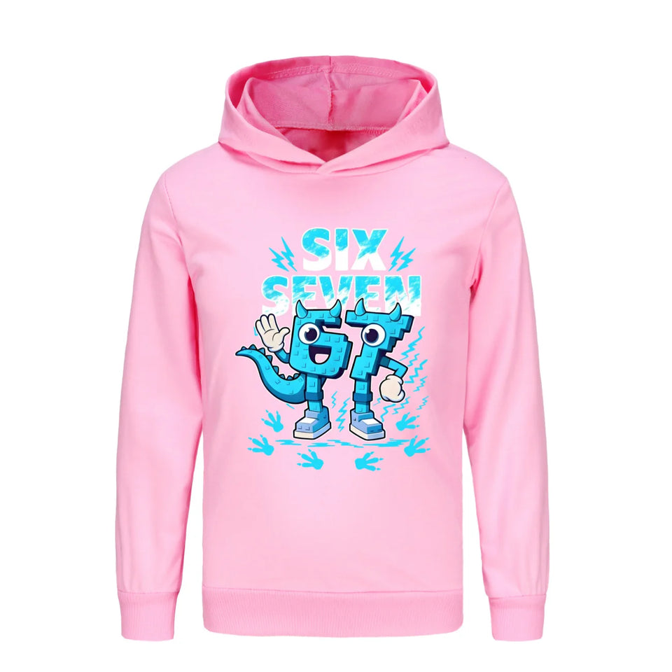 Kids Clothes Steal a Brainrot Six Seven 6-7  Baby Girls Hooded Sweatshirt Pants 2pcs Set Boys Autumn Pullover Tracksuits 5192