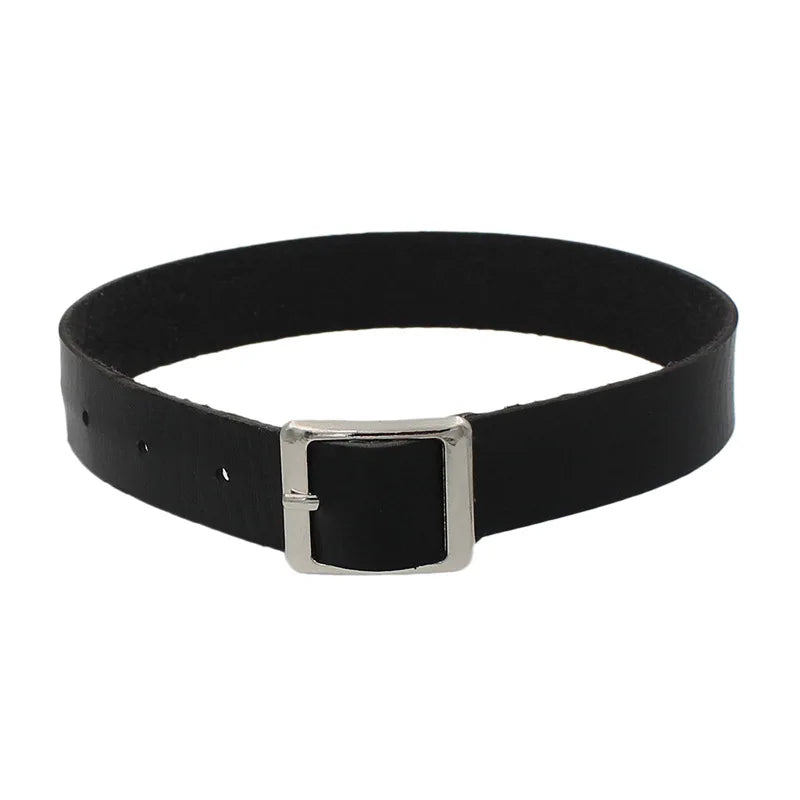 Woman Black Punk Choker Collar Necklace Sexy PU Leather Heart Lock Key Spike Chocker Gothic Cosplay Accessories Party Jewelry