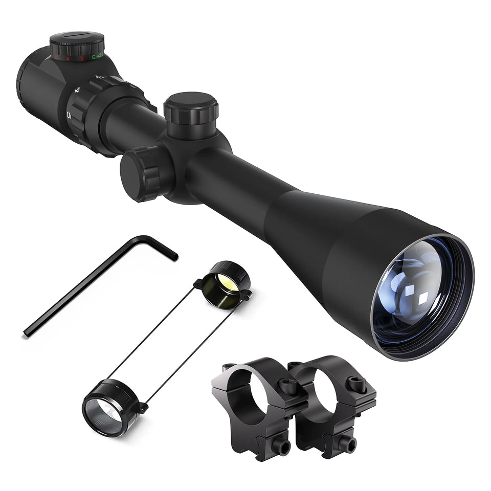 Aquilifer 3-9x40 Hunting Scope SFP ED Glass Red Green Illuminated Free Scope Rings for Hunting