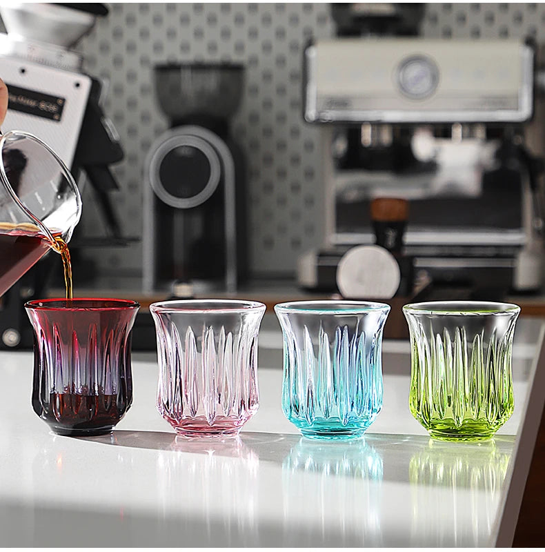 Bincoo High End Coffee Cup Elegant Retro Glass for Americano Dirty Flat White Espresso and Latte Available in 90/200/240/400ml