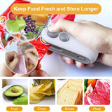 Mini Sealing Machine Plastic Bags Sealer Food Packaging Machine Portable Heat Bag Sealer Rechargeable Food Bag Thermal Sealer