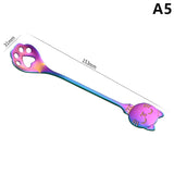 Creative Cat Claw Spoon Ice Cream Cake Dessert Teaspoon Scoops Tableware Kitchen Accessories Stainless Steel Coffee Mixing Spoon