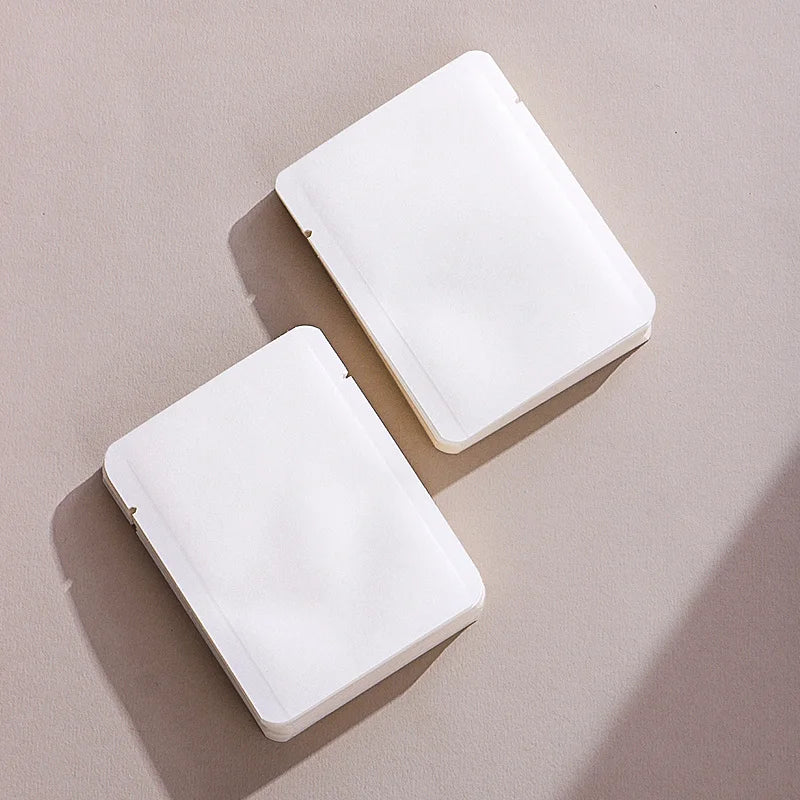 StoBag 200pcs Wholesale Cotton Paper White Packaging Bags Small Heat Sealing for Tea Coffee Powder Storage Pouches Portable
