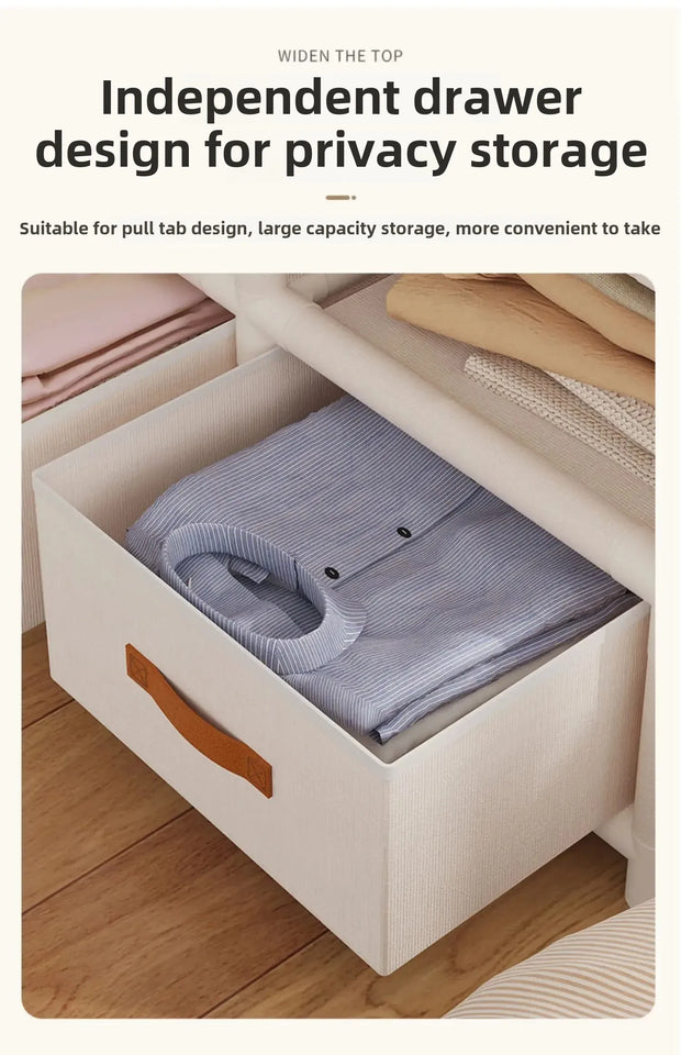 Large Capacity Portable Wardrobe Closet Durable Sturdy Assembly Clothes Organizer Bedroom Dustproof Storage Solution