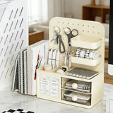 1 Pcs Desktop Perforated Board Storage Box Stationery Sorting Rack Desk Office Cosmetics Storage Rack Pen Holder