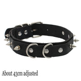 Woman Black Punk Choker Collar Necklace Sexy PU Leather Heart Lock Key Spike Chocker Gothic Cosplay Accessories Party Jewelry