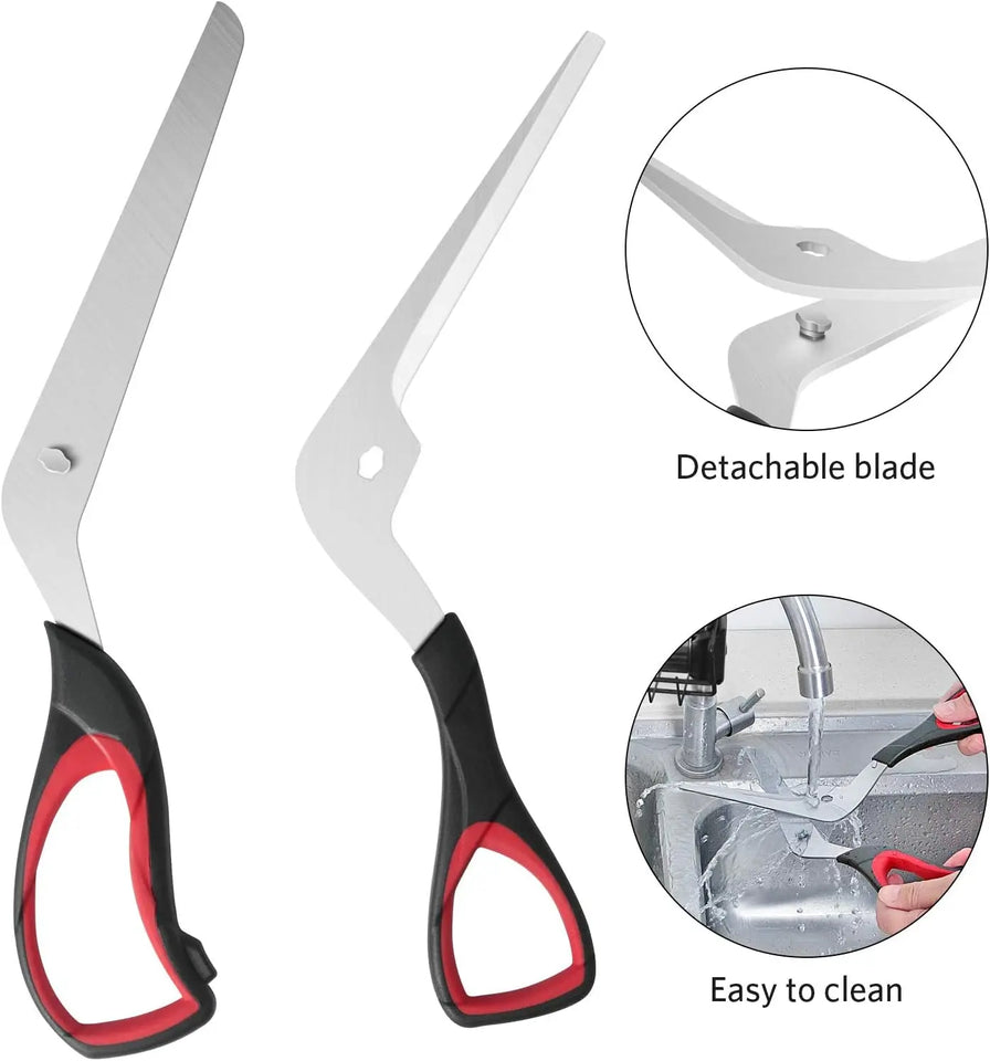 Professional Pizza Scissors Detachable Sharp Stainless Steel Blade Pizza Cutter Scissors Easy Cutting Pizza Spatula Slicer Tools