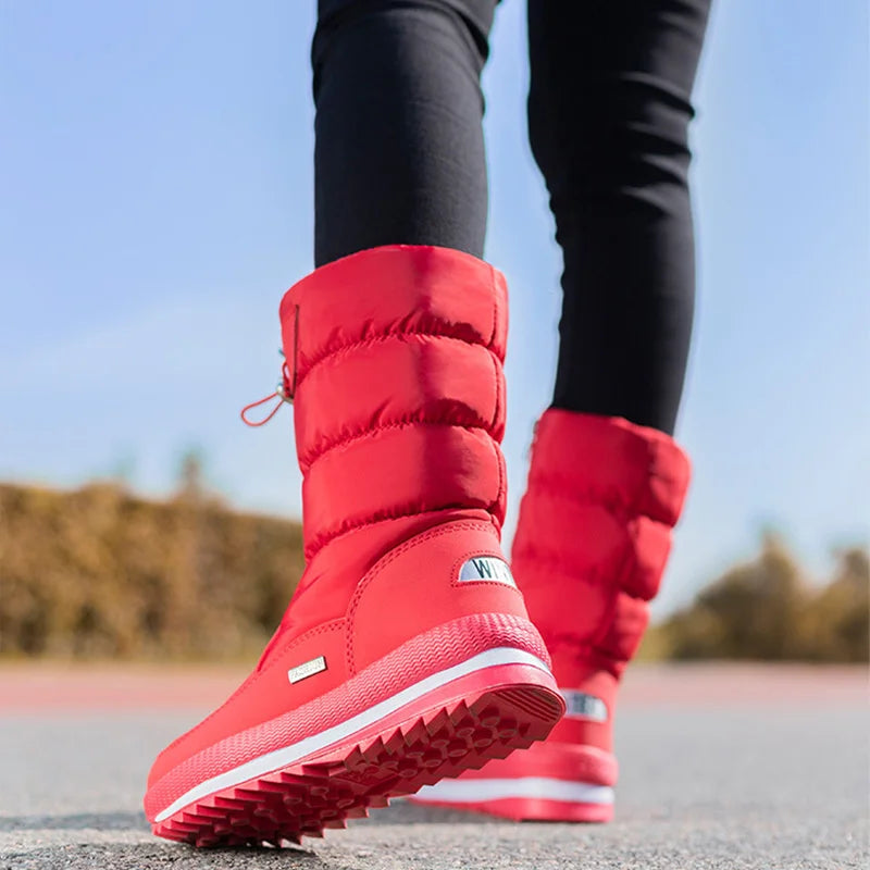Women Snow Boots Platform Winter Boots Thick Plush Waterproof Non-slip Boots Fashion Women Winter Shoes Warm Fur Botas mujer