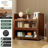Bookshelf, bookcase, dust-proof floor-standing storage rack, household children and students storage rack with doors