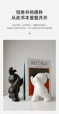 1 pair desk organizer Creative Rabbit Bookend Ceramic Ornament Desktop book holder Cute Gift simple nordic style book organizer