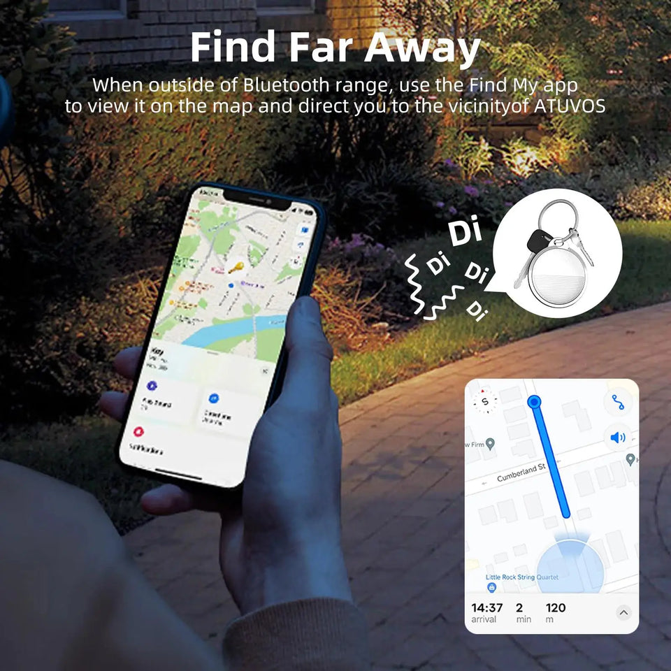 Mini Global GPS Tracker Smart Tag Compatible with iOS Find My App Key Finder Car Dog Pets Anti-lost Alarm Locator Tag For iPhone