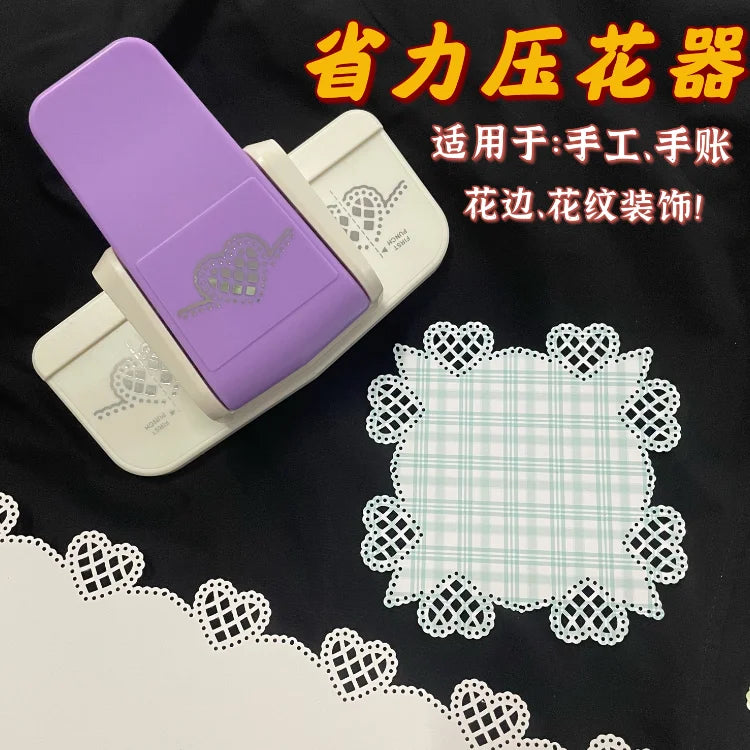 Effort-saving Embossing Device Hollow Lace Edge Pressing Device Punching Device Diy Kindergarten Handmade Greeting Card