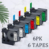 3~6PK Dymo D1 Label Tape 45013 for Dymo Label Maker Refill Black on White Compatible for DYMO LabelManager 160 280 Label Printer