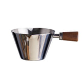 90ml 3oz Espresso Measuring Cup with Wood Handle Stainless Steel Coffee Shot Coffee Pouring Cup Kitchen Measuring Accessories
