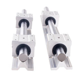 2set Linear Rail SBR12 SBR16 SBR20 300 500 600 700 800 1000mm 1200 1500mm 2pcs Linear Guide + 4pcs SBR-UU Blocks for CNC Part