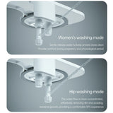 Bidet Attachment Ultra-Slim Toilet Seat Attachment Dual Nozzle Bidet Adjustable Water Pressure Non-Electric Ass Sprayer
