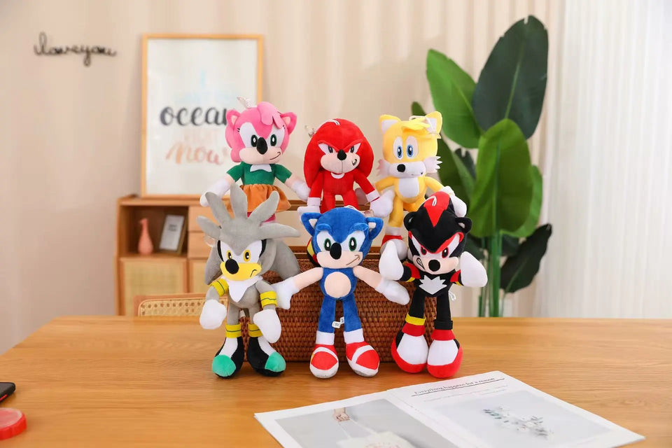 New Supersonic Mouse Tail Shadow Cartoon Soft Plush Toy Super Sonic Talsnak Hedgehog Amy Game Doll Decoration Toy Boys and Girls