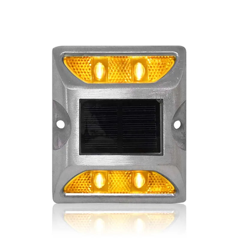 Solar Powered Aluminum Road Stud IP68 Waterproof Raised Pavement Marker Cat Eye Road Studs
