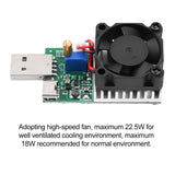 18W 22.5W Electronic Test Load Resistor USB Interface Battery Discharge Capacity Tester with Fan Adjustable Current Module Tool
