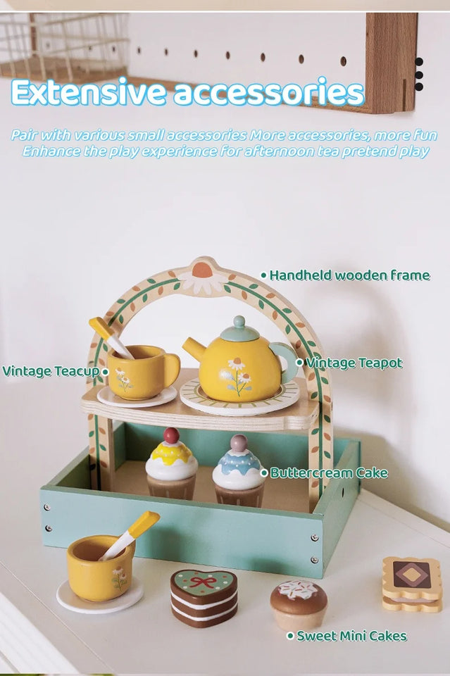 Tea Set Toy Set Play pretend with tea and sweets, Kids have a blast hosting playdate tea parties!