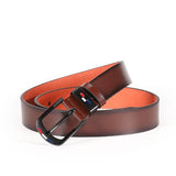 1pc Men's PU Leather Alloy Black Pin Square Buckle Belt Business Leisure Belts Fashion Black Coffee WaistBelts for Men